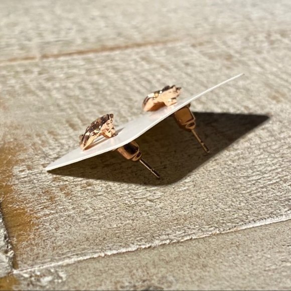 5 for $25 Knot Rose Gold Studs Earrings Posts HOLIDAY EARRING SALE REDUCED SHIP - Picture 3 of 4